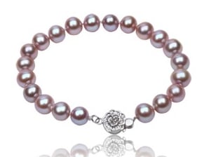 8-9 mm Lavender Freshwater Pearl Set 14K Gold
